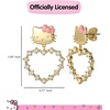 image:imageHello Kitty Earrings for Women with Pave Crystals Official License 18k Gold FlashPlated Hello Dangle or Hoop EarringsHello Kitty Yellow Heart