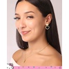 image:imageHello Kitty Earrings for Women with Pave Crystals Official License 18k Gold FlashPlated Hello Dangle or Hoop EarringsHello Kitty Yellow Heart