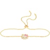image:imageHello Kitty Gold Lariat Bracelets for Women  Officially Licensed Sanrio Jewelry with CZ Pearls amp Pendant StylesPink Bow