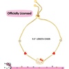image:imageHello Kitty Gold Lariat Bracelets for Women  Officially Licensed Sanrio Jewelry with CZ Pearls amp Pendant StylesRed Hearts