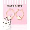 image:imageHello Kitty Hoop Earrings for Women Official License Gold Tone FlashPlated and Enamel Sanrio Earrings