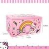 image:imageHello Kitty Jewelry Box with Tray and Storage Official License Blue Jewelry Box Wood Jewelry Organizer Sanrio Gifts BluePink
