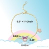 image:imageHello Kitty Sanrio Womens Bracelets  Gold and Silver FlashPlated Jewelry with Unique Character PendantsPurple Kuromi