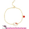 image:imageHello Kitty Sanrio Womens Bracelets  Gold and Silver FlashPlated Jewelry with Unique Character PendantsRed Hello Kitty