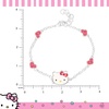 image:imageHello Kitty Sanrio Womens Bracelets  Silver FlashPlated Jewelry with Heart Pendants and Zirconia AccentsHearts