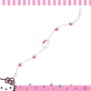 image:imageHello Kitty Sanrio Womens Bracelets  Silver FlashPlated Jewelry with Heart Pendants and Zirconia AccentsHearts