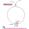 image:imageHello Kitty Sanrio Womens Bracelets  Silver FlashPlated Jewelry with Heart Pendants and Zirconia AccentsRed Bow