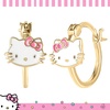 image:imageHello Kitty Womens Hoop Earrings  Sterling Silver and Enamel Hello Kitty Earrings Official LicenseGold