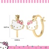 image:imageHello Kitty Womens Hoop Earrings  Sterling Silver and Enamel Hello Kitty Earrings Official LicenseGold