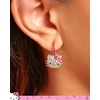 image:imagePave Crystal Hello Kitty Earrings for Women Official License Gold Tone and Enamel Dangle or Stud Earrings Sanrio JewelryPink Hoop