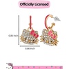 image:imagePave Crystal Hello Kitty Earrings for Women Official License Gold Tone and Enamel Dangle or Stud Earrings Sanrio JewelryPink Hoop