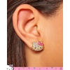 image:imagePave Crystal Hello Kitty Earrings for Women Official License Gold Tone and Enamel Dangle or Stud Earrings Sanrio JewelryPink Stud