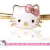image:imageSALLY ROSE Hello Kitty Bangle Bracelet for Women Official License 18k Gold FlashPlated Hello Kitty Pendant Bracelet with Pink Crystal