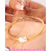 image:imageSALLY ROSE Hello Kitty Bangle Bracelet for Women Official License 18k Gold FlashPlated Hello Kitty Pendant Bracelet with Pink Crystal