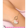 image:imageSALLY ROSE Hello Kitty Pave Crystal Charm Bracelet for Women 6751 18k Gold FlashPlated Official License Hello Kitty Bracelet