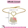 image:imageSALLY ROSE Hello Kitty Pave Crystal Charm Bracelet for Women 6751 18k Gold FlashPlated Official License Hello Kitty Bracelet