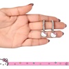 image:imageSanrio Hello Kitty Jewelry Dangle and Hoop Earrings for Women Fashion Hello Kitty Earrings with Crystals or Enamel PlatingHello Kitty Silver Hoop