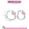 image:imageSanrio Hello Kitty Jewelry Dangle and Hoop Earrings for Women Fashion Hello Kitty Earrings with Crystals or Enamel PlatingHello Kitty Silver Outline