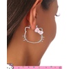 image:imageSanrio Hello Kitty Jewelry Dangle and Hoop Earrings for Women Fashion Hello Kitty Earrings with Crystals or Enamel PlatingHello Kitty Silver Outline