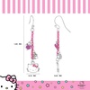 image:imageSanrio Hello Kitty Womens Dangle Earrings Official License  Fashion Jewelry Pink Coated Hello Kitty Earrings with Charms