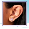 image:imageSanrio Hello Kitty amp My Melody Womens Stud Earrings Collection  Silver FlashPlated Enamel amp Crystal Designs Officially Licensed JewelryKuromi Purple