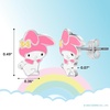 image:imageSanrio Hello Kitty amp My Melody Womens Stud Earrings Collection  Silver FlashPlated Enamel amp Crystal Designs Officially Licensed JewelryPink My Melody