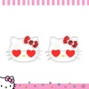 image:imageSanrio Hello Kitty amp My Melody Womens Stud Earrings Collection  Silver FlashPlated Enamel amp Crystal Designs Officially Licensed JewelryRed