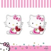 image:imageSanrio Hello Kitty amp My Melody Womens Stud Earrings Collection  Silver FlashPlated Enamel amp Crystal Designs Officially Licensed JewelryRuby Red Crystal
