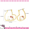 image:imageSanrio Hello Kitty and Friends Earring Collection  Yellow FlashPlated Heart Hoop and Crystal Earrings Featuring My Melody Kuromi and Hello Kitty Officially LicensedHello Kitty Gold