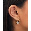 image:imageSanrio Hello Kitty and Friends Earring Collection  Yellow FlashPlated Heart Hoop and Crystal Earrings Featuring My Melody Kuromi and Hello Kitty Officially LicensedKuromi Heart Gold