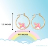 image:imageSanrio Hello Kitty and Friends Womens Hoop Earrings  Enamel Hello Kitty Kuromi My Melody Official License GiftsGold My Melody