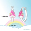 image:imageSanrio Hello Kitty and Friends Womens Hoop Earrings  Enamel Hello Kitty Kuromi My Melody Official License GiftsMy Melody Pink