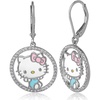 image:imageHello Kitty Jewelry Drop Earrings for Women Official License Sterling Silver and Cubic Zirconia Hello Kitty Earrings