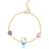 image:imageHello Kitty Sanrio Womens Bracelets  Gold and Silver FlashPlated Jewelry with Unique Character PendantsHKF Brass Bracelet