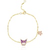 image:imageHello Kitty Sanrio Womens Bracelets  Gold and Silver FlashPlated Jewelry with Unique Character PendantsPurple Kuromi