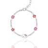 image:imageHello Kitty Sanrio Womens Bracelets  Silver FlashPlated Jewelry with PendantsHKF Flowers