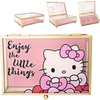 image:imageSALLY ROSE Sanrio Hello Kitty Jewelry Box  Enjoy the Little Things Glass Jewelry Case  Hello Kitty Gifts Officially Licensed