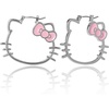 image:imageSanrio Hello Kitty Jewelry Dangle and Hoop Earrings for Women Fashion Hello Kitty Earrings with Crystals or Enamel PlatingHello Kitty Silver Outline