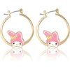 image:imageSanrio Hello Kitty and Friends Womens Hoop Earrings  Enamel Hello Kitty Kuromi My Melody Official License GiftsGold My Melody
