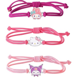 image:imageHello Kitty Sanrio Cord Bracelet 3Piece Set with Kuromi and My Melody Charms Officially Licensed