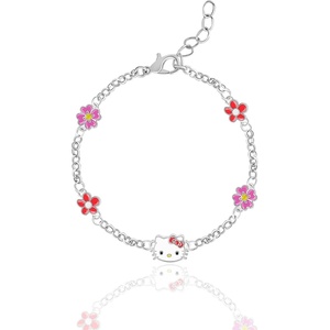 image:imageHello Kitty Sanrio Womens Bracelets  Silver FlashPlated Jewelry with PendantsHKF Flowers