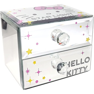 image:imageJacmel Officially Licensed Hello Kitty Star Light Star Bright Mirror Glass Jewelry Box Organizer