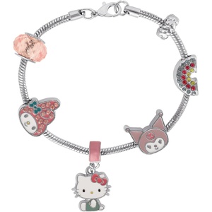 image:imageSALLY ROSE Hello Kitty Charm Bracelets for Women 7 Official License Fashion Sanrio Bracelet with 6 CharmsHello Kitty Friends Silver