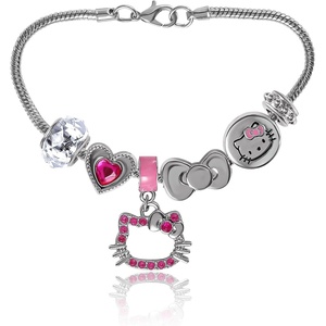 image:imageSALLY ROSE Hello Kitty Charm Bracelets for Women 7 Official License Fashion Sanrio Bracelet with 6 CharmsHello Kitty Pink