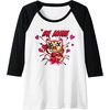 image:imageAggretsuko Be Mine Valentines Raglan Baseball TeeBlackWhite