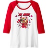 image:imageAggretsuko Be Mine Valentines Raglan Baseball TeeRedWhite