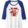 image:imageAggretsuko Be Mine Valentines Raglan Baseball TeeRoyal BlueWhite