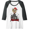 image:imageAggretsuko Metal Christmas Tree Raglan Baseball TeeDark Heather GreyWhite
