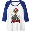 image:imageAggretsuko Metal Christmas Tree Raglan Baseball TeeRoyal BlueWhite