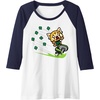image:imageAggretsuko ShamROCK Saint Patricks Day Raglan Baseball TeeNavy BlueWhite